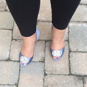 Light Blue Badgely Mischka Pretty Sparkle Heels